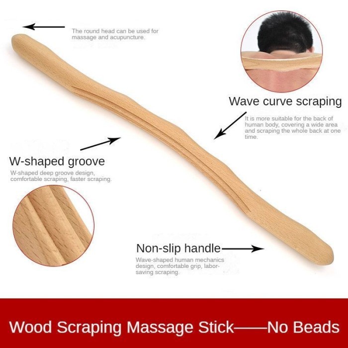 Scraping Stick Wooden Wood Kerokan Kayu Multifungsi Pijat Kerik  2B