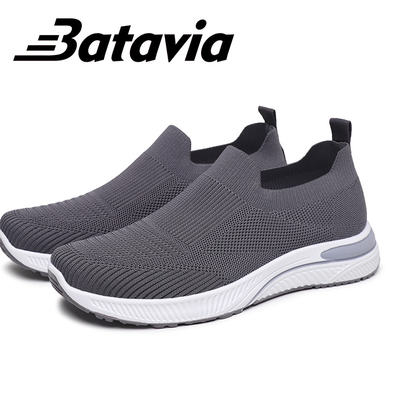 Batavia 2023 sepatu pria impor baru rajutan bernapas sepatu olahraga fashion kasual sepatu olahraga pria sepatu joging pria dewasa sepatu olahraga siswa sepatu  sepatu cowo sepatu pria sepatu pria ringan import B19