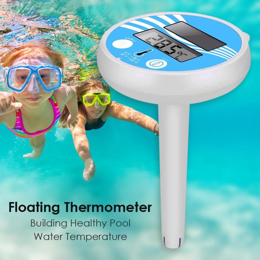 Lanfy Floating Thermomete LCD Display Bak Air Panas Kolam Pengukur Suhu Sensor Suhu Pengukur Meter Mandi Kolam Renang Thermomete