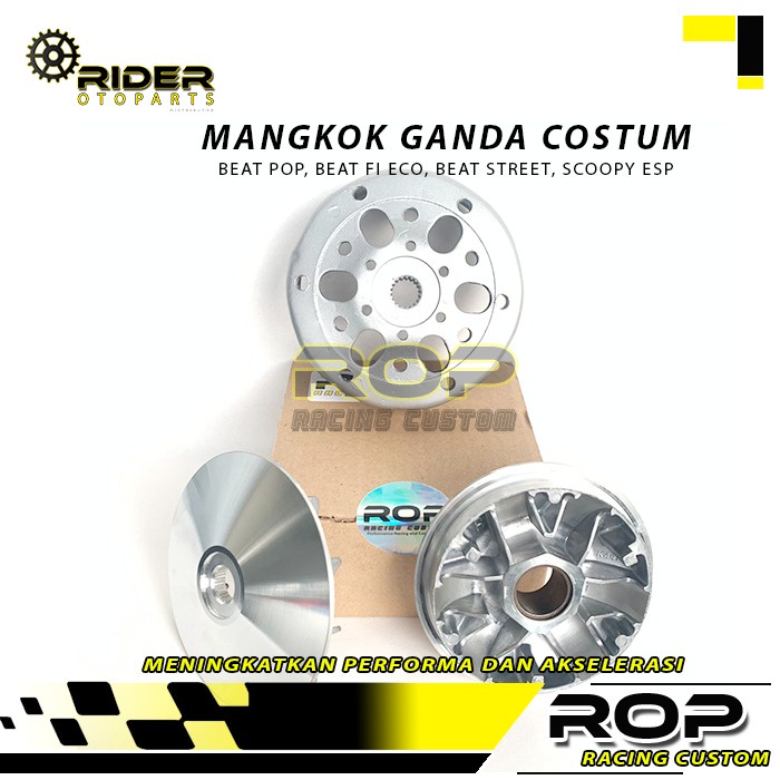 Upgrade Cvt Rumah Roller Racing Set Mangkok Ganda Pulley Beat Pop Beat Fi Beat Street Scoopy Esp