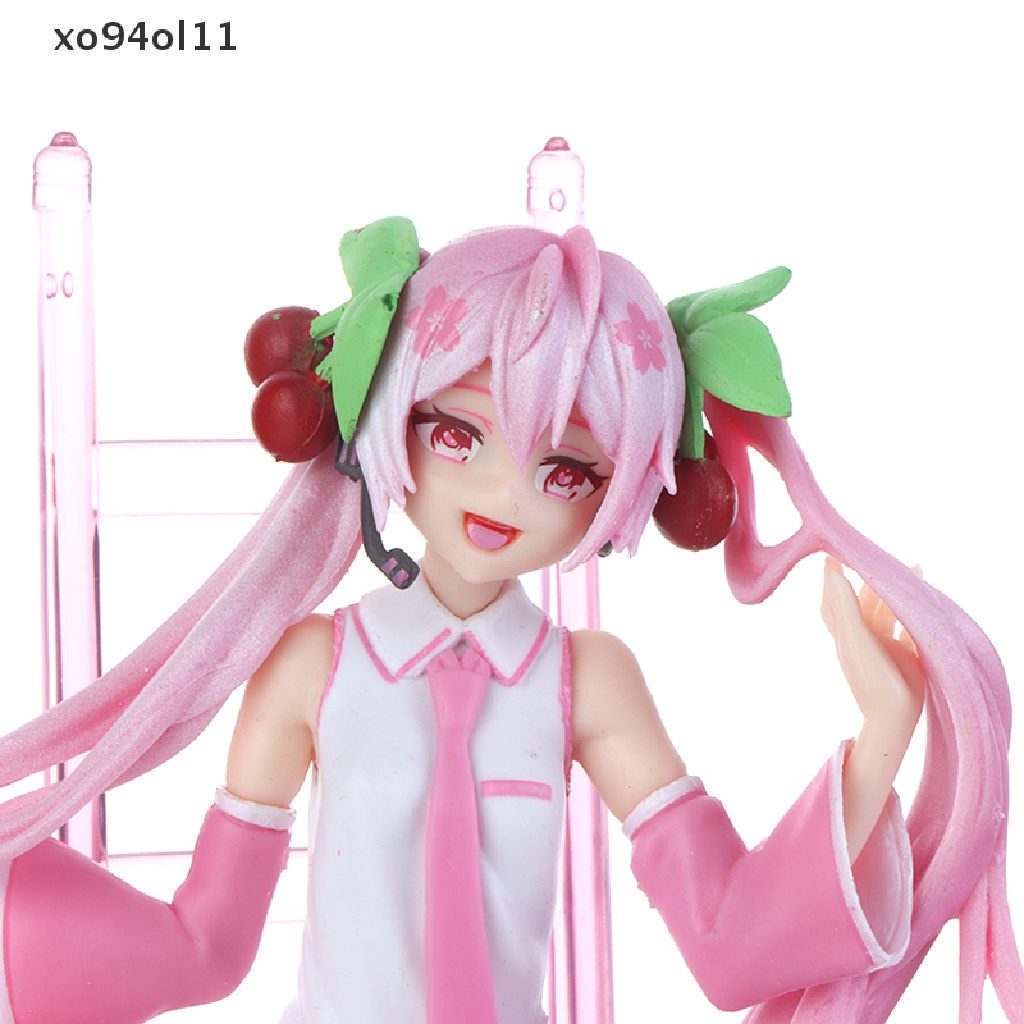 Xo 16 cm Anime Figure Pink Sakura Miku PVC Kawaii Model Mainan Boneka Anak Perempuan OL