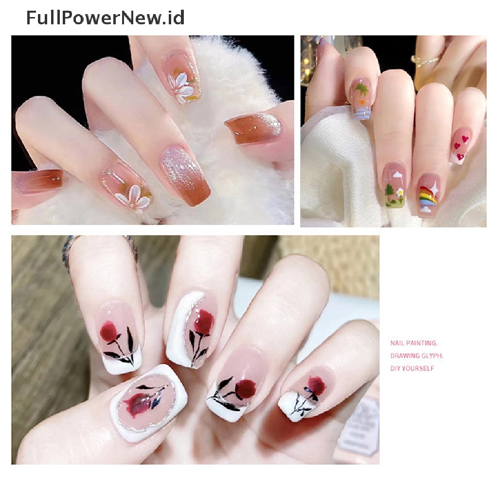 Power 1Pcs Nail Art Liner Brush Pen Salon Menggunakan Sikat Rambut Nylon Manicure Tools ID