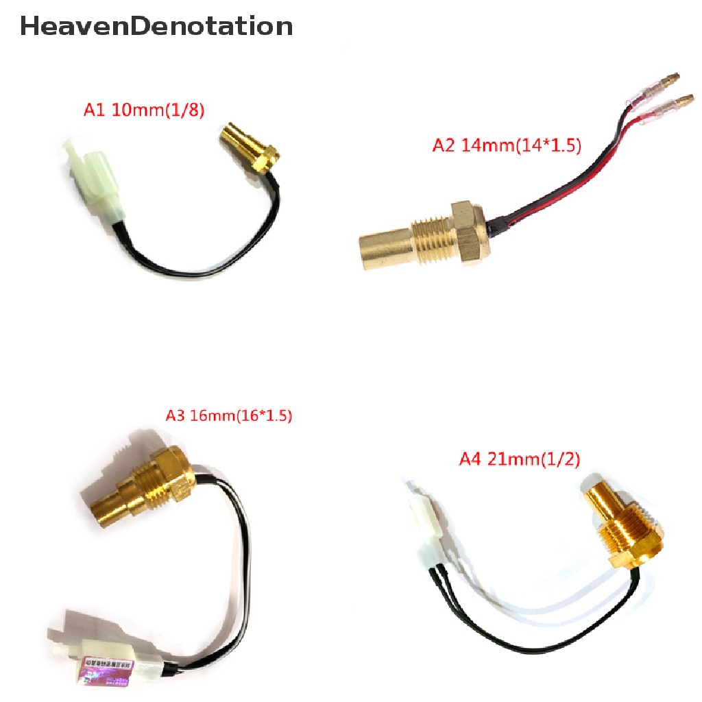 [HeavenDenotation] 12v/24v Mobil Truk Digital Sensor Suhu Air 50K Head Plug 10.14.16/21MM HDV