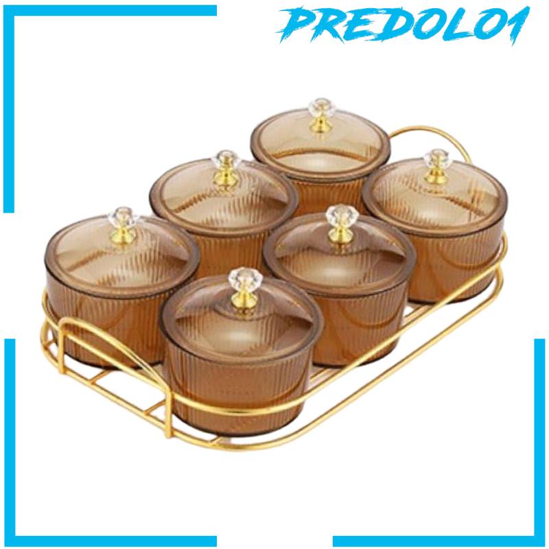 [Predolo1] Wadah Saji Sekat Dengan Tutup Nampan Buah Kering Untuk Home Caddy Appetizer