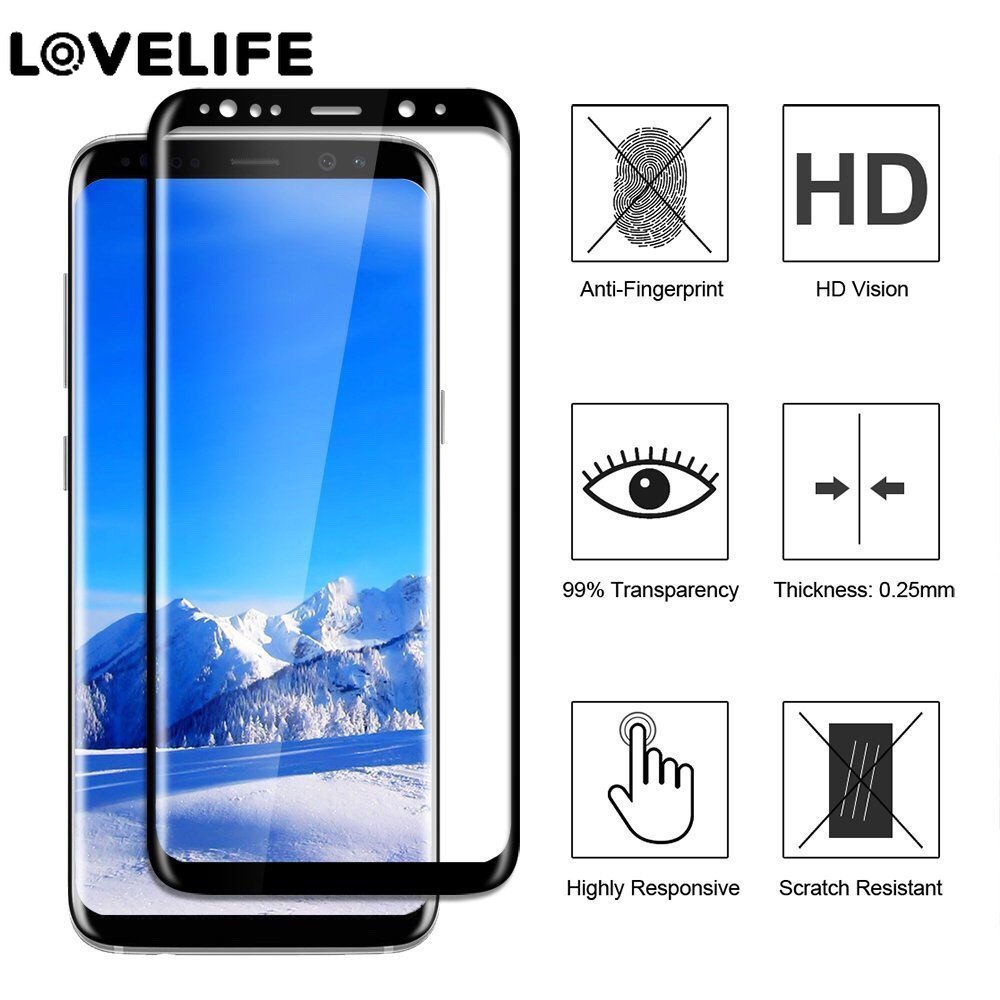 Hot Sale/Untuk Samsung Galaxy S8 S9 Note8 3D Full Coverage Tempered Glass Pelindung Layar