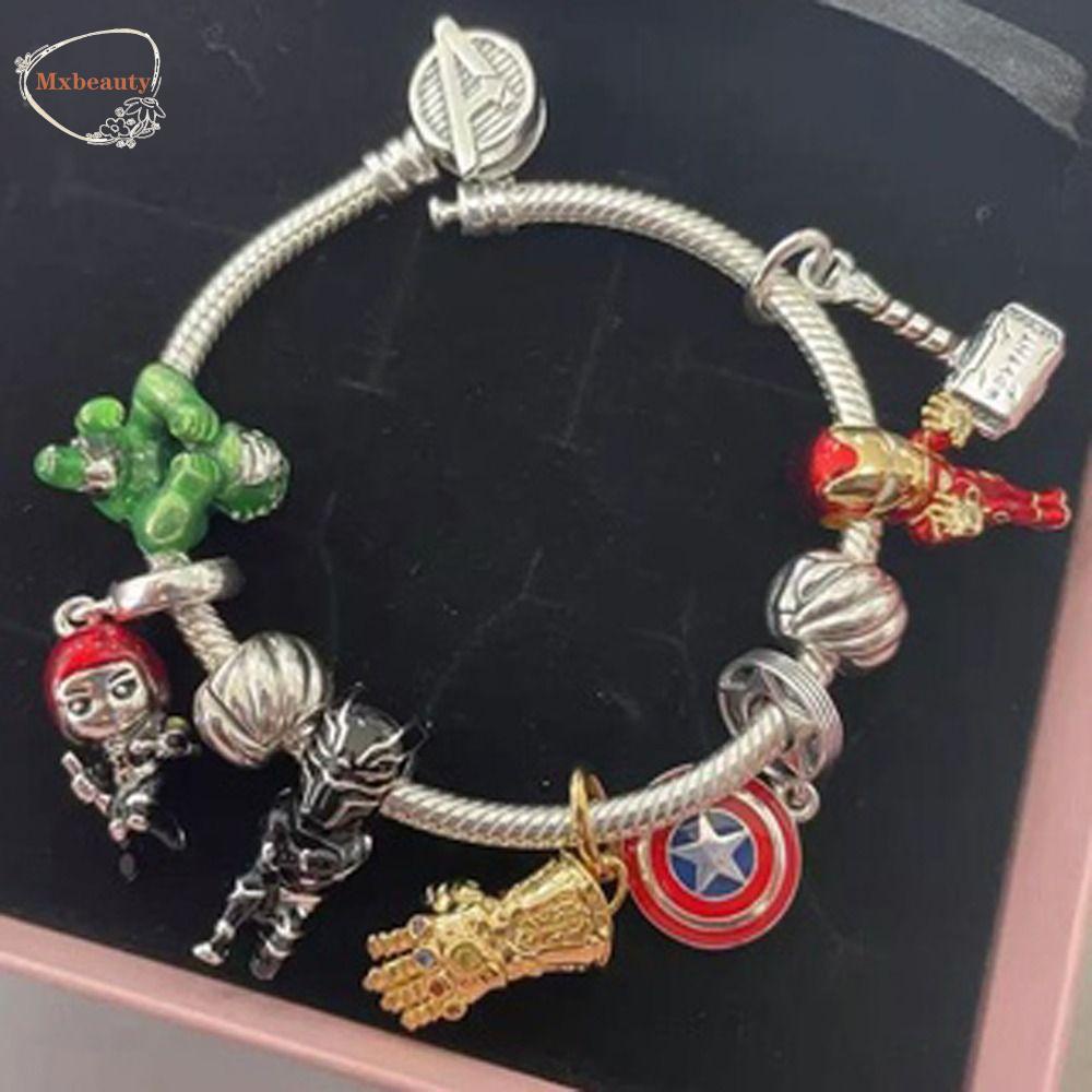 Mxbeauty Pria The Avengers Gelang Kepribadian Vintage Trendi Hadiah Ulang Tahun Thor Pendent Hulk Pendent Iron Man Pendent Tangan Tali