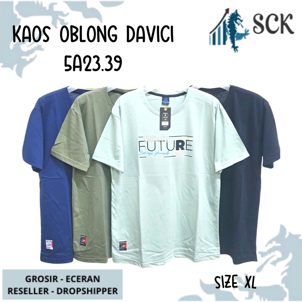 Kaos Distro Davici Polos (XL) Motif Dewasa Keren / Oblong Pria Katun / Pakaian Casual - sckmenwear GROSIR