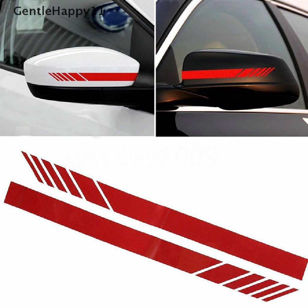 Gentlehappy 2Pcs Mobil Styling SUV Vinyl Grafis Stiker Spion Samping Decal Garis DIY id