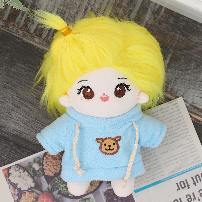 [COD] 20cm Boneka Katun DIY Dress Up Rambut &amp; Pakaian Lucu Boneka Boneka Hadiah Ulang Tahun Anak