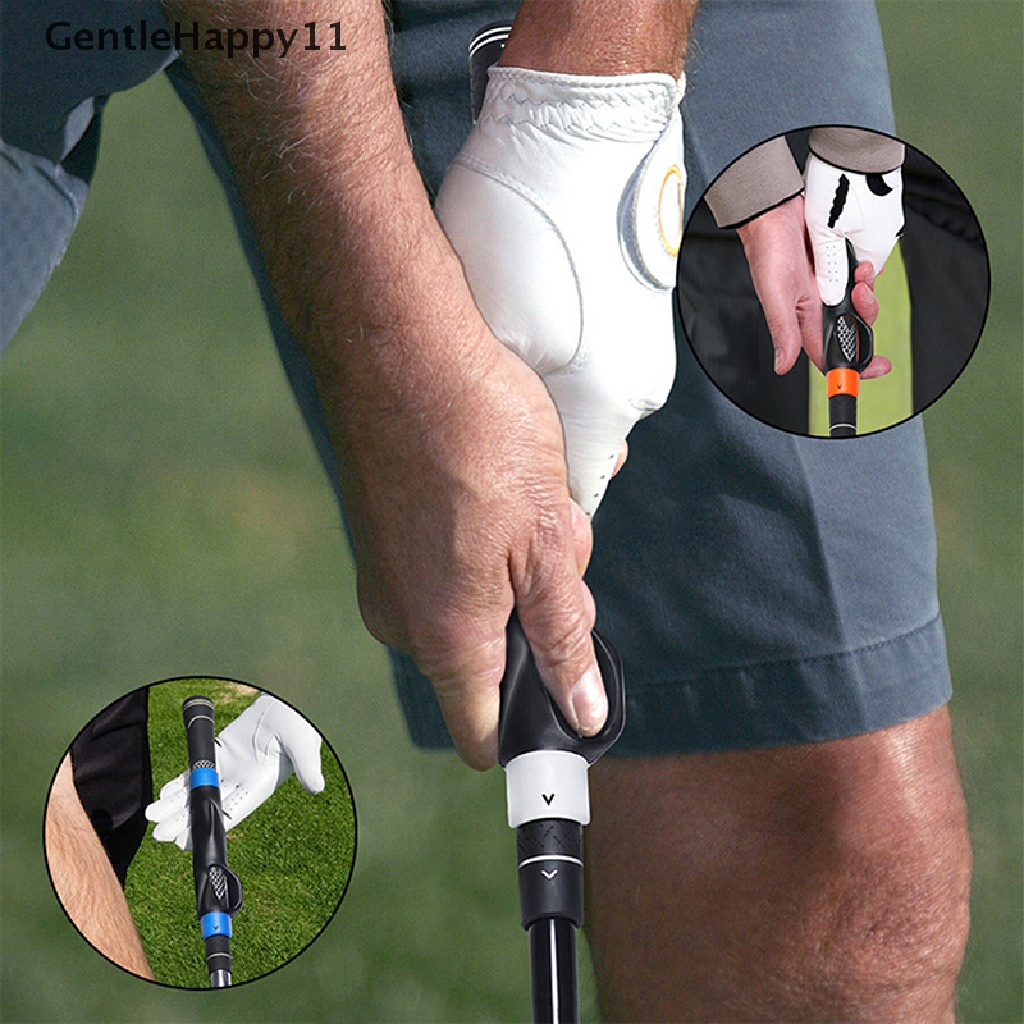 Gentlehappy Golf Grip Trainer Attachment Outdoor Golf Swing Trainer Alat Bantu Latihan Keselarasan Gerakan Pemula Pelatihan Korek Grip Aid id