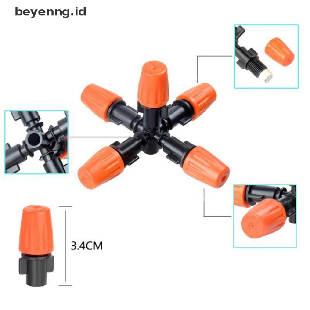 Beyen Sprinkler Taman Irigasi Kabut Kabut 5-head Nozzle 1per2 &quot;Moung Adaptor ID