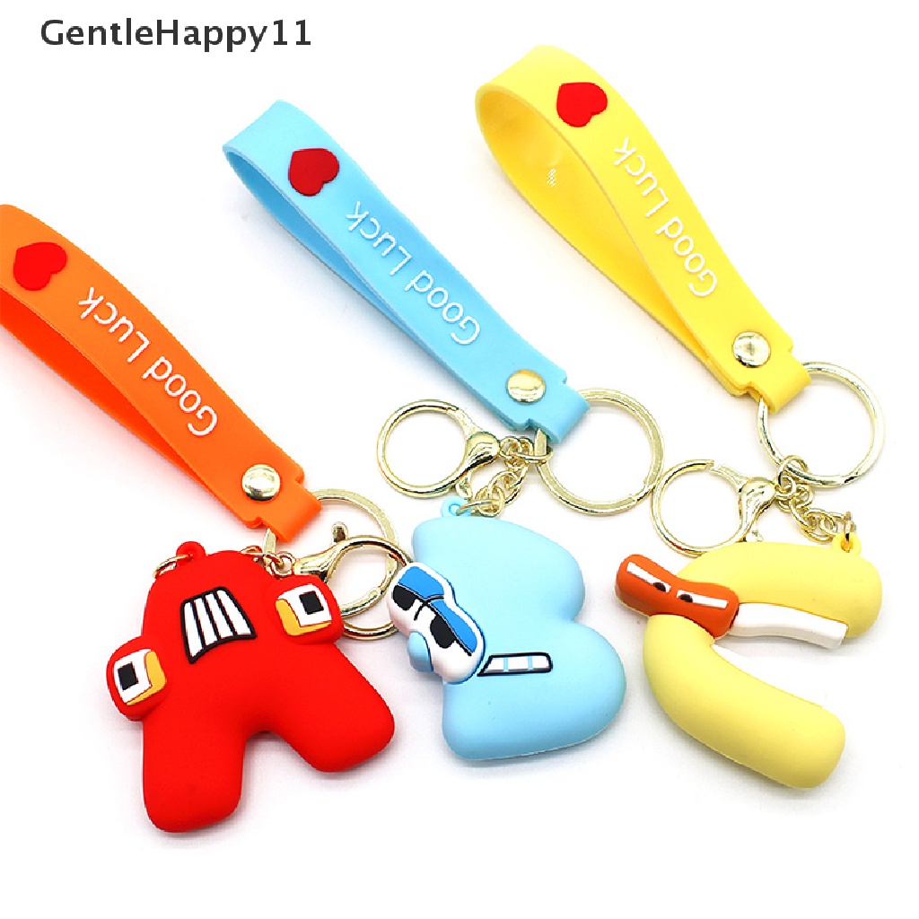 Gentlehappy Alphabet Lore Keychain Aksesoris Kartun Anime Boneka Keyring Letter Keychain id