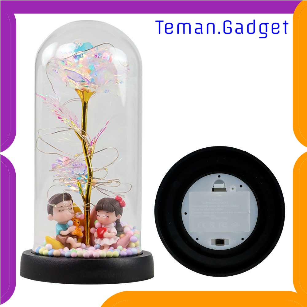 TG - LMP TaffHOME Lampu Meja Hias LED Mawar Beauty &amp; The Beast Bubble Colorful - RG-016