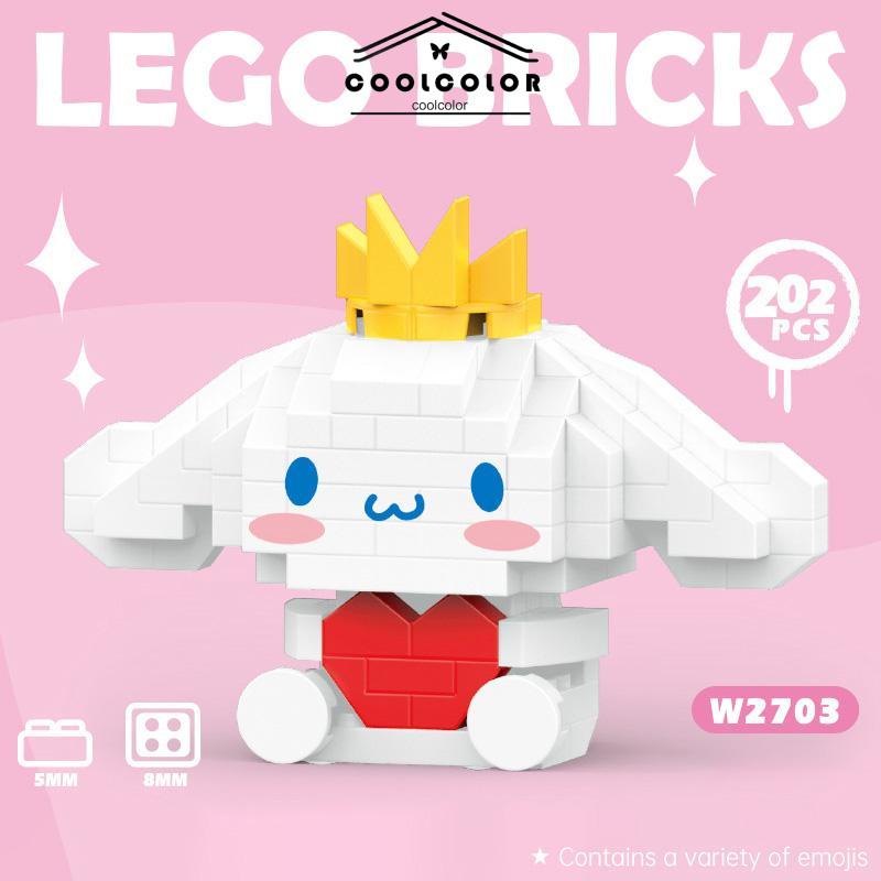 COD❤️Mainan Balok Susun Sanrio kuromi Mainan Anak Mainan Edukasi DIY 3DPuzzle Nano Block- cl