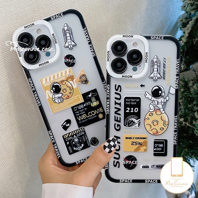 Case NASA Merk Trendy Infinix Hot 10 11s 11 9 12 Play Smart 4 5 6 Plus Hot 20 8 20s 10s 11s Nfc 10 Lite 12i 12pro Note 11 10 12 Pro 12 2023 Astronot Luar Angkasa Lucu TPU Lembut Sarung