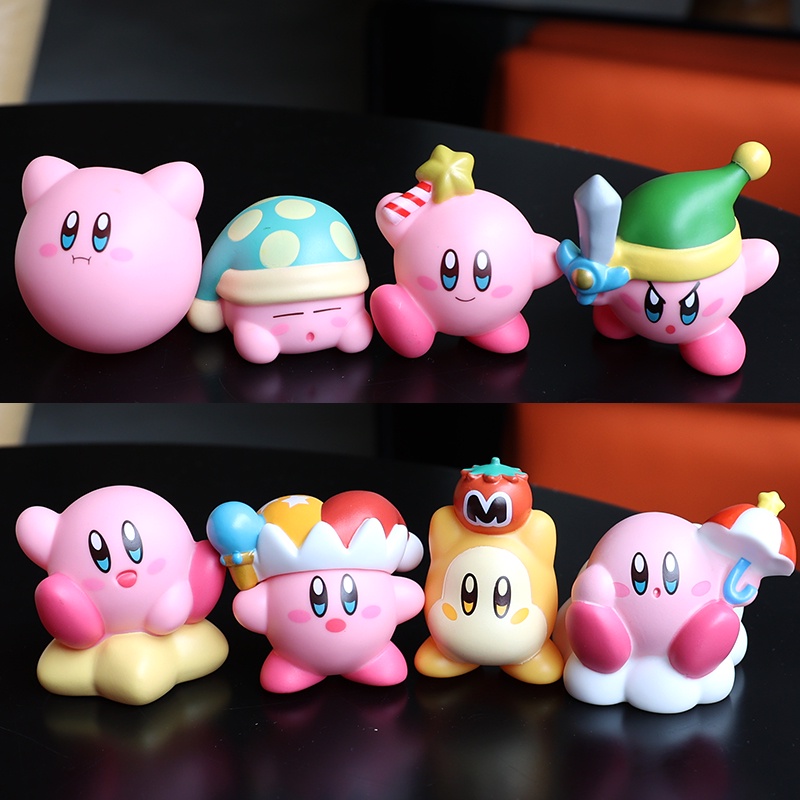 8pcs Ornamen Hias Boneka Bintang Kirby Bahan Diy Star Kirby Magician Kirby Anime Action Figure Mainan Untuk Anak