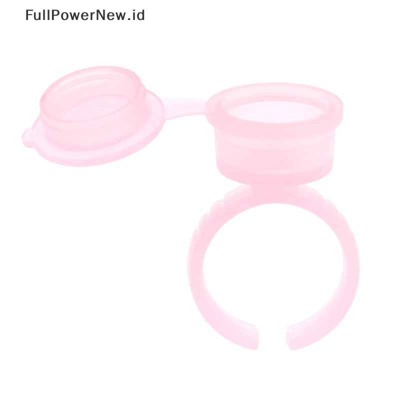 Power 10Pcs Palet Cincin Holder Lem Sekali Pakai Untuk Eyelash Extension Tattoo Pigment ID