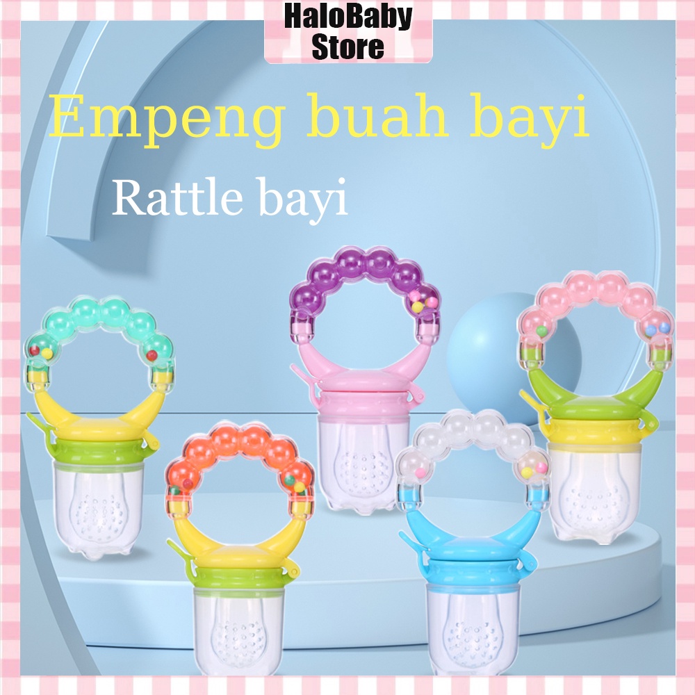 Halo Baby Empeng Dot Buah Bayi/Baby Fruit Feeder Rattle Teether/Dot buah bayi Pacifier Gigitan Bayi