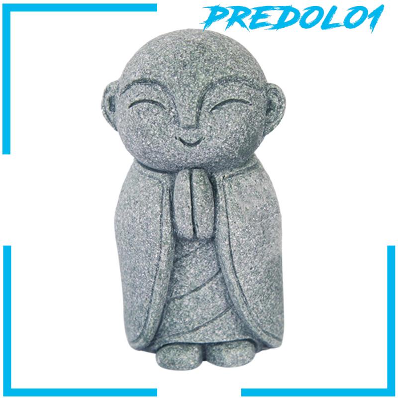 [Predolo1] Kerajinan Patung Monk Buddha Hiasan Tangki Ikan Untuk Dekorasi Desktop Mobil