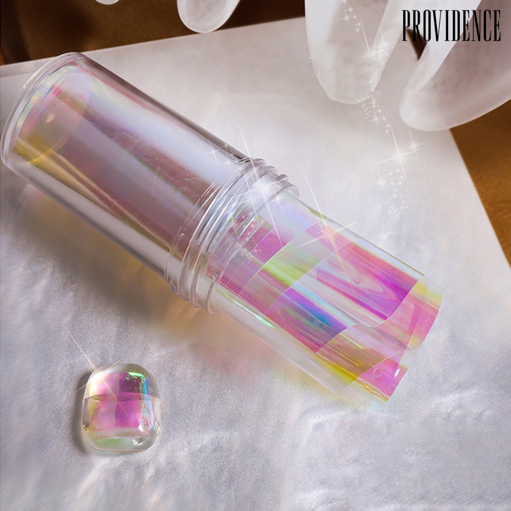 Providence Stiker Kuku Yang Dapat Dilepas Permukaan Mengkilap Plastik DIY Nail Art-Aurora Film Manicure Transfer Kertas Perlengkapan Kuku