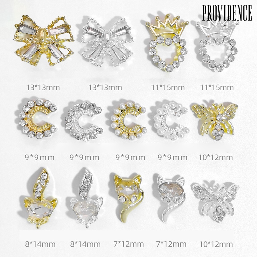 Providence Dekorasi Kuku Bentuk Kreatif Efek Visual Mengkilap Berkilau Desain Mutiara Imitasi Aplikasi Lebar Paduan Tahan Luntur 3D Nail Art Charms Manicure Jewelry Perlengkapan Kuku