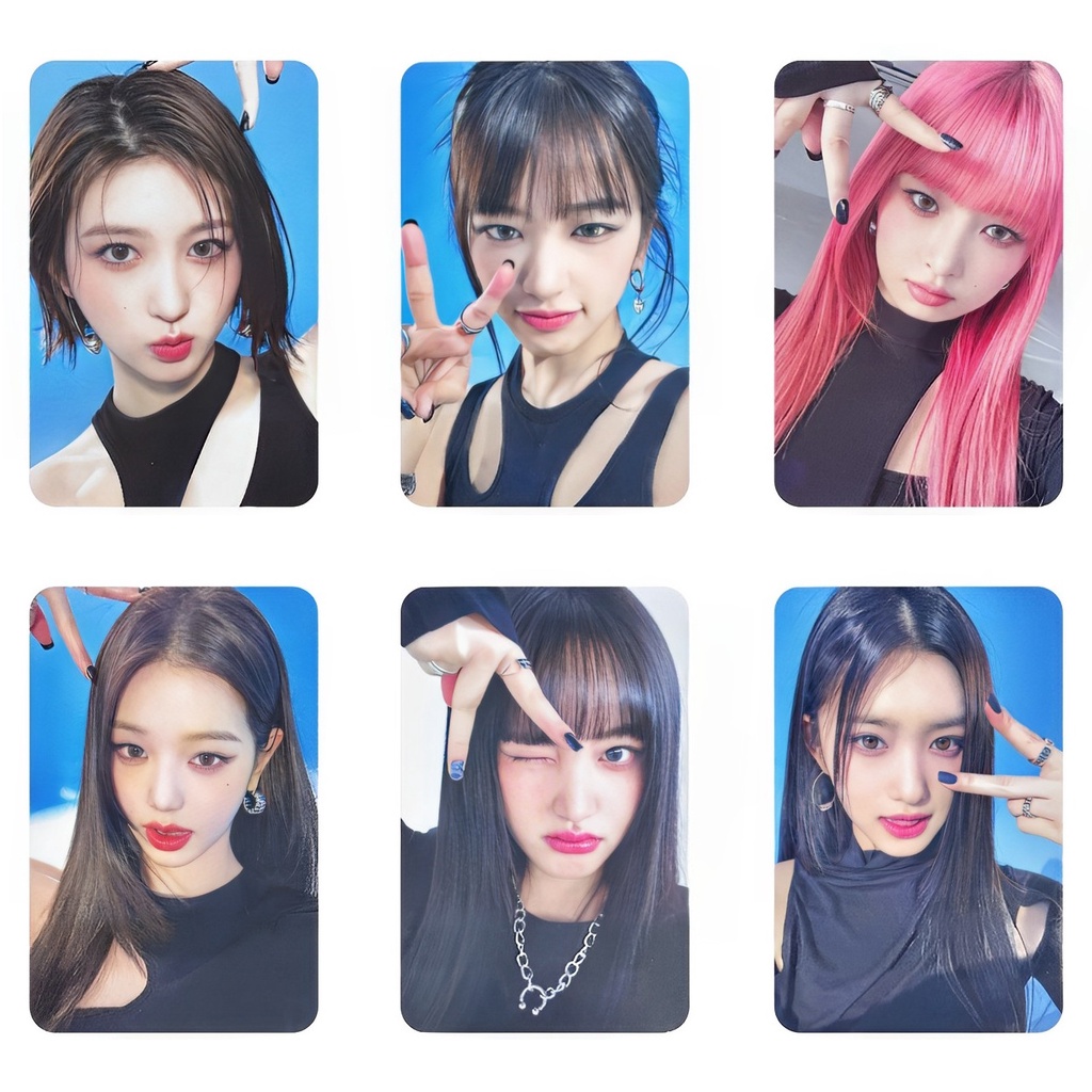 6pcs/set IVE Album I'VE Photocards Rei Wonyoung Yujin Leeseo Gaeul Liz Piyama Lomo Kartu Gelombang Suara Kpop Postcards