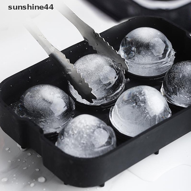 Sunshine Cetakan Es Batu Silikon Black Ice Ball Mold Alat Cetakan Ice Tray Kotak Bulat ID