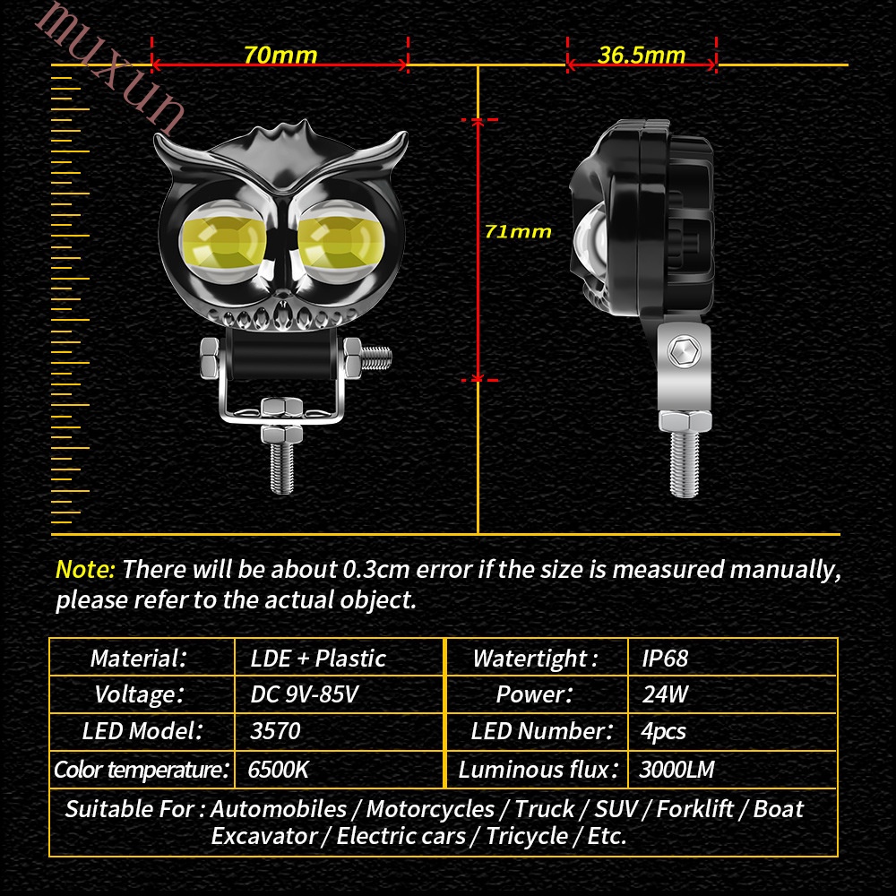 4 Mode Cahaya Dijamin Terang Laser LED Sepeda Motor Lampu Kabut Lampu Bar 9V-85V 12W Proyektor Lampu Sorot Lensa Kuning