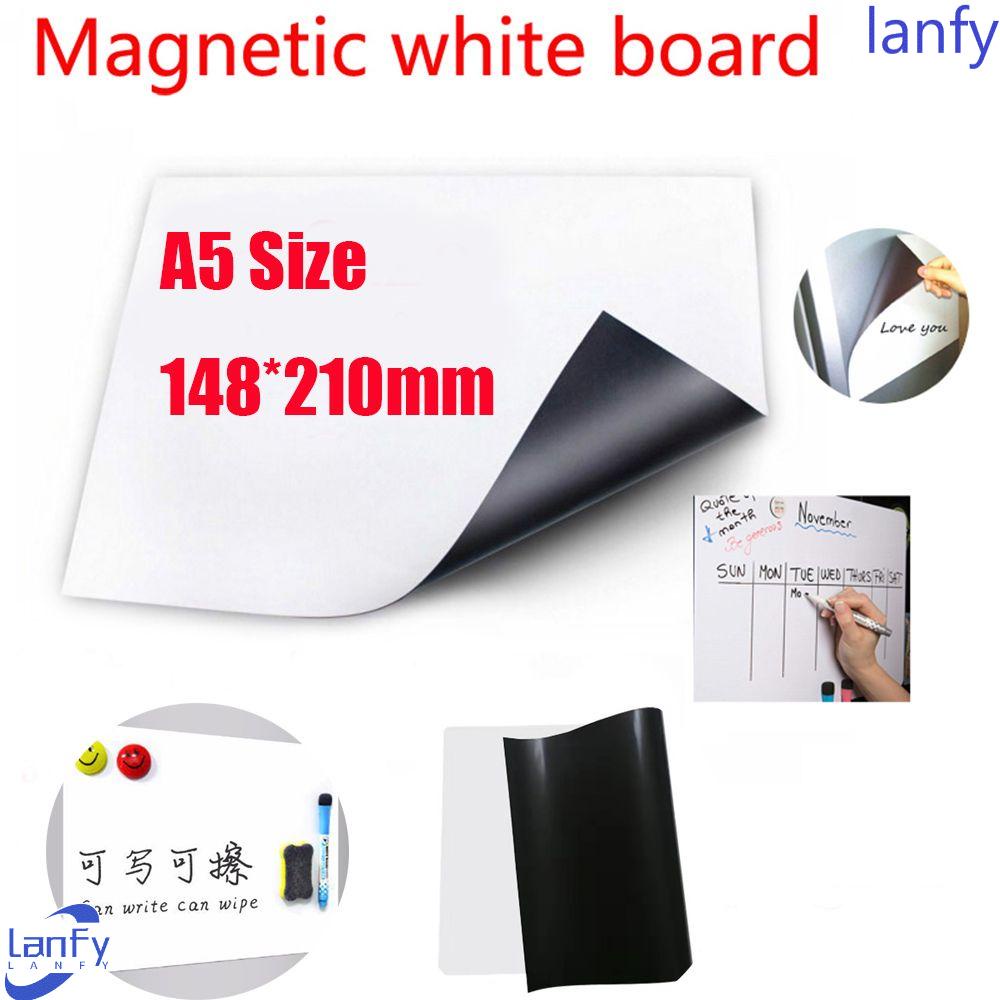 Lanfy Papan Tulis Magnetik Flexible Ukuran A5 Untuk Kulkas / Kantor / Rumah