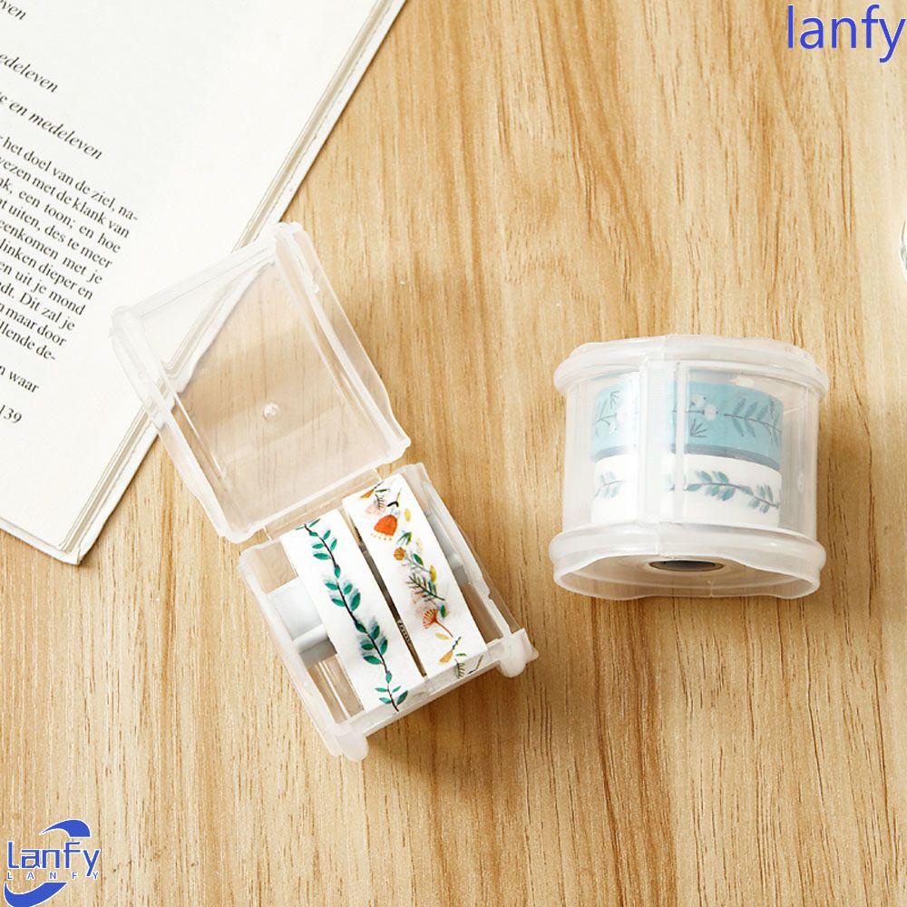 Lanfy Dispenser Selotip Mini Bahan Plastik Transparan