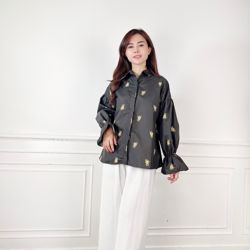 BEFAST - ZEC OOTD WANITA BLOUSE LAURA / Jisoo Top / BLOUSE Wanita Terbaru / Pakaian Casual Wanita Kerja / Outfit Daily Wanita Hijab Style / Fashion Kekinian Remaja ABG Trendy / Blouse Motif Flower