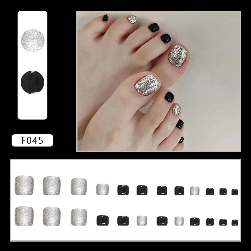 F040-f080 Paku Tips Kaki Palsu Buatan Foot Fake Nails Isi 24pcs/box