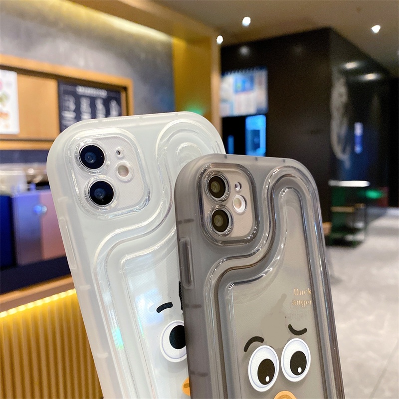 IPHONE Airbag Anti Jatuh Kartun Lucu Emoticon Tas Ponsel casing Case Iphone14 11 Pro Max XR Xs Max X Xs7 8 Plus SE 2020 Shockproof Case Cover