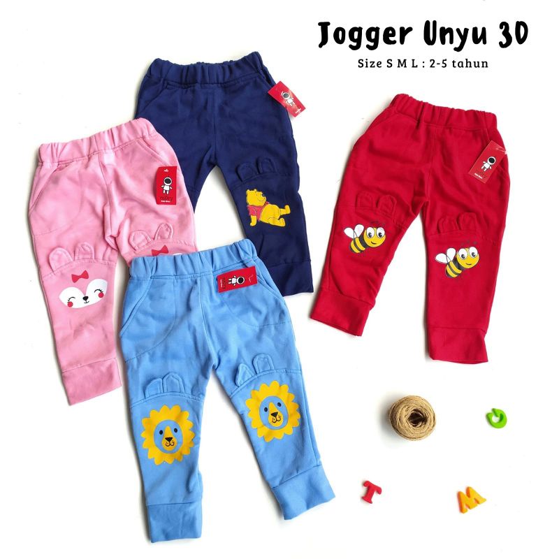 Celana Panjang Jogger Anak Perempuan Cewek 2 3 4 5 6 7 Tahun UNYU