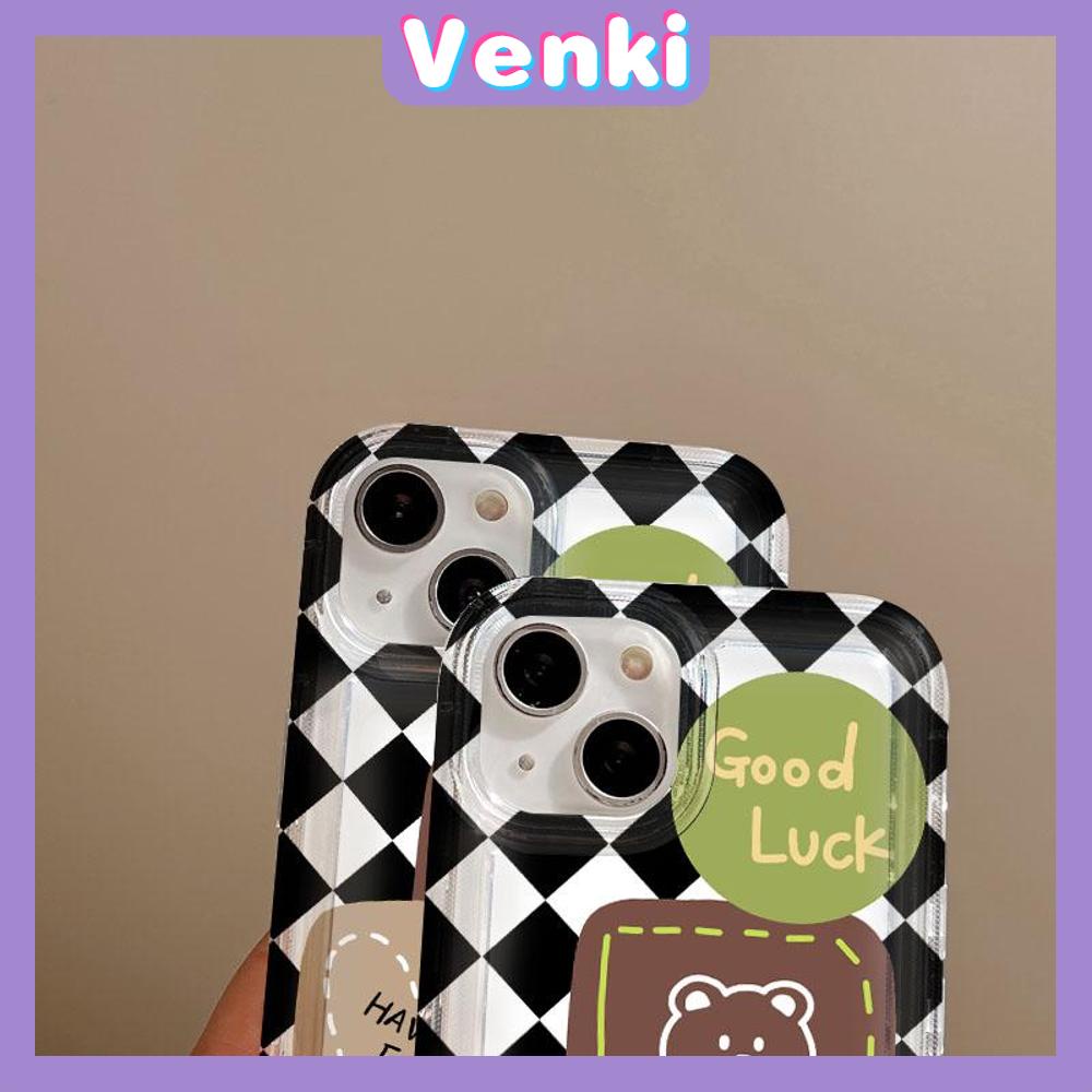 VENKI -For iPhone 11 iPhone Case Clear Case TPU Soft Case Airbag Shockproof Cute Cute Cartoon Bear Compatible with iPhone 14 13 Pro Max iPhone 12 Pro Max 11 7Plus 6Plus XR xs max