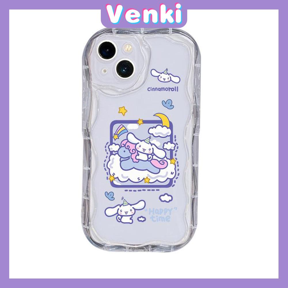 VENKI - For iPhone 11 iPhone Case 3D Curved Edge Wave Clear Case TPU Airbag Shockproof Camera Cover Cute Cartoon Compatible with iPhone 14 13 Pro max 12 Pro Max xr xs max 7 Plus 8