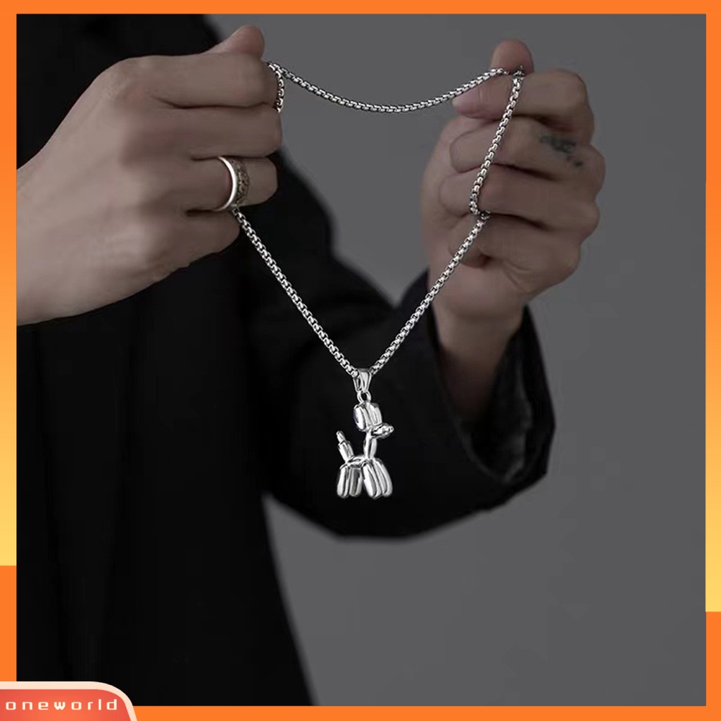 [EONE] Sweater Kalung Hypoallergenic Kasual Minimalis Alloy Halus Hadiah Perhiasan Fashion Pria Wanita Anjing Liontin Rantai Panjang Untuk Pacaran