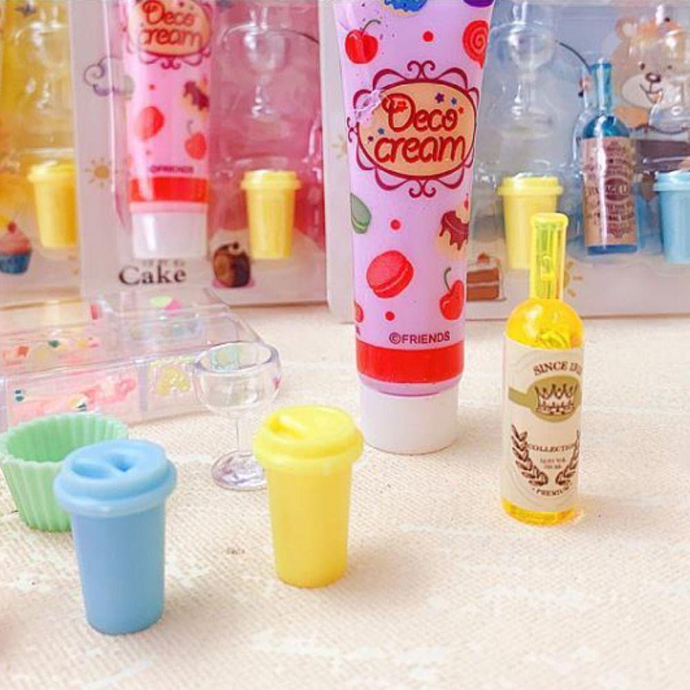 NICKOLAS1 Simulasi Cream Set Hadiah Anak Multicolour Pretend Play Mainan Edukasi Dini Ice Cream Making Cream Gum Diy Bahan Rekreasi Hiburan