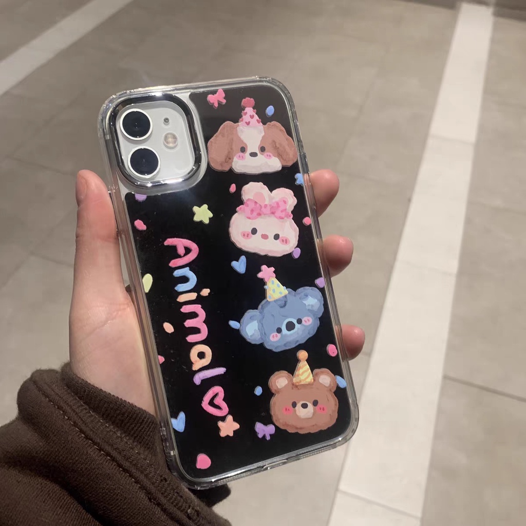 Cocok Untuk Iphone14 Pro Max iPhone Phone Case Cermin Casing Ponsel Kuat Kamera Perlindungan Tahan Guncangan Kompatibel Dengan Iphone13 13pro 13prm iPhone 11 7Plus 8Plus Xr XS 12 Pro Max Phone Case