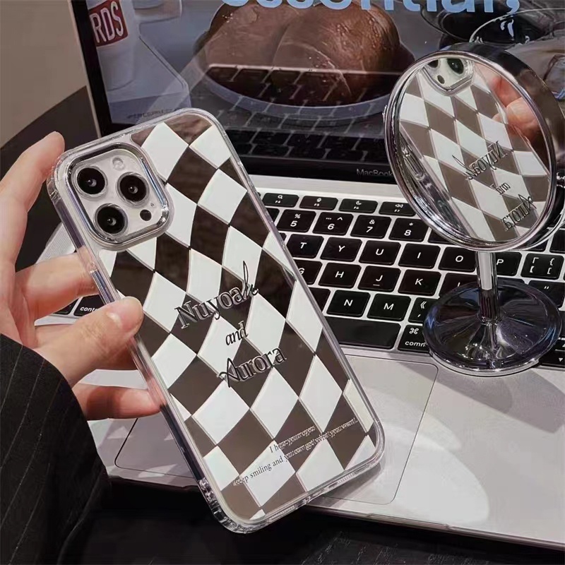 Cocok Untuk Iphone14 Pro Max iPhone Phone Case Cermin Casing Ponsel Kuat Kamera Perlindungan Tahan Guncangan Kompatibel Dengan Iphone13 13pro 13prm iPhone 11 7Plus 8Plus Xr XS 12 Pro Max Phone Case