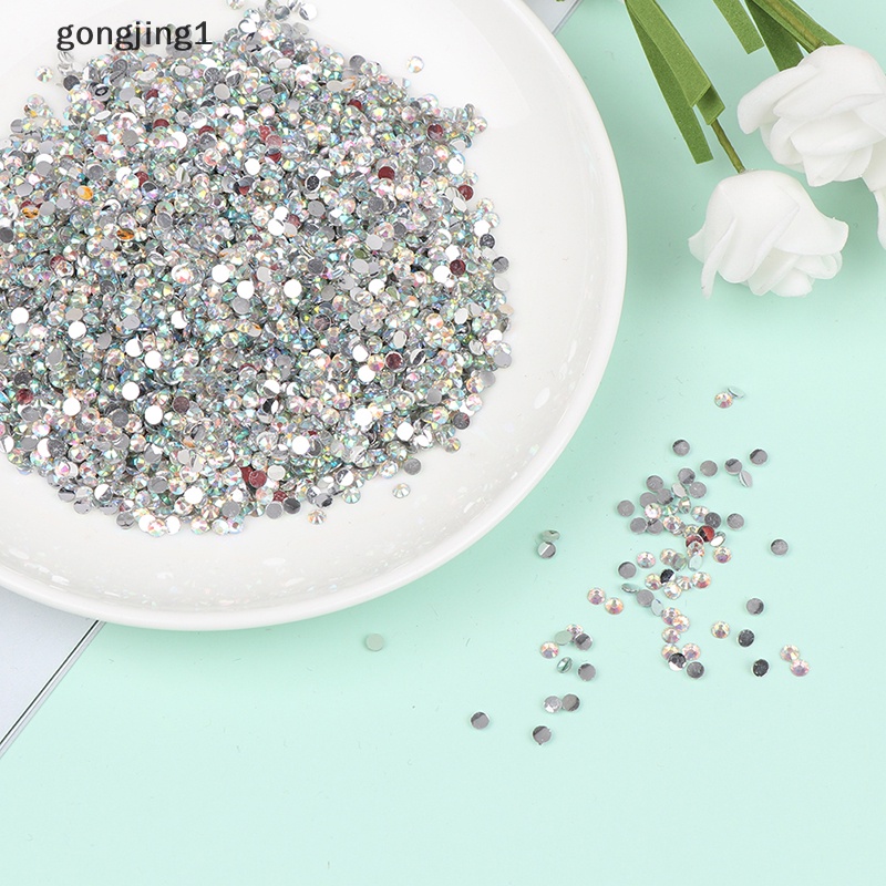 Ggg 10000Pcs 3MM Sparkling Resin Berlian Imitasi Flatback Kristal Dekorasi Aplikasi ID