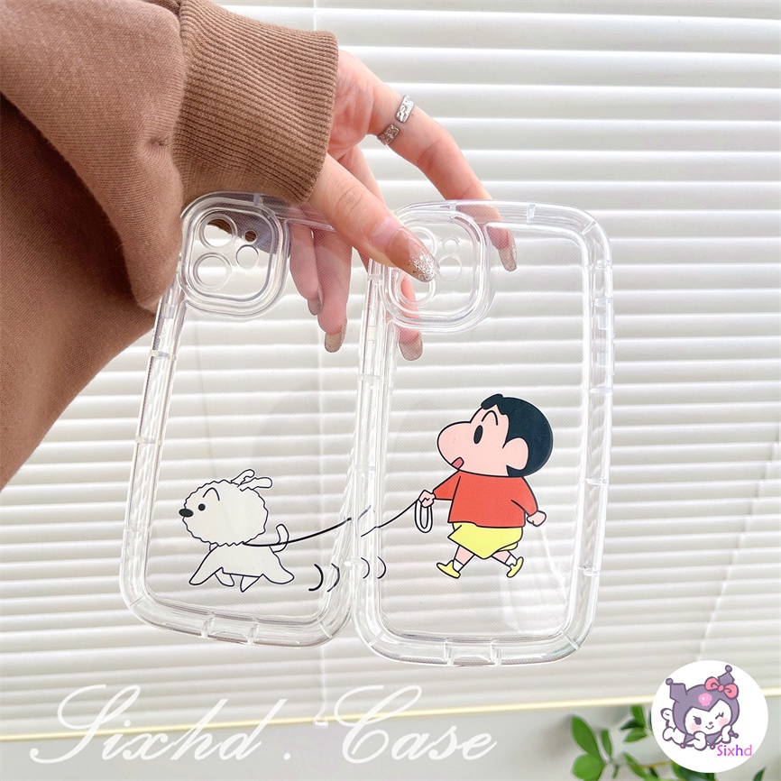 Untuk Samsung A04s A14 A13 A12 A23 A03 A22 A50 A50s A30s A32 A11 A54 A51 A52 A52s A72 M11 M22 M32 Fun Simple Dog Walking AirBag Case TPU Lembut Shockproof Pelindung Cover