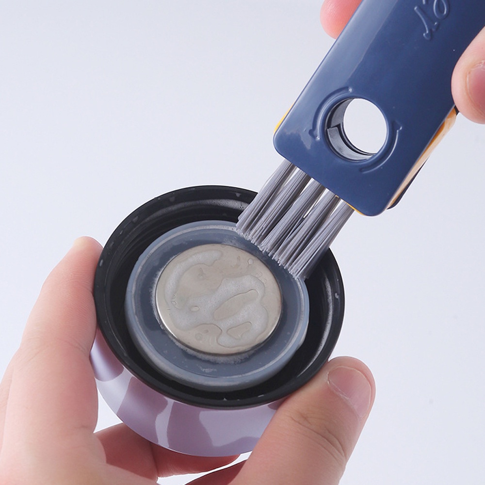 Four-in-one Cleaning Telescopic Rod Thermos Cup Lid Brush/Sikat Celah Kreatif Gagang Panjang Aksesoris Dapur