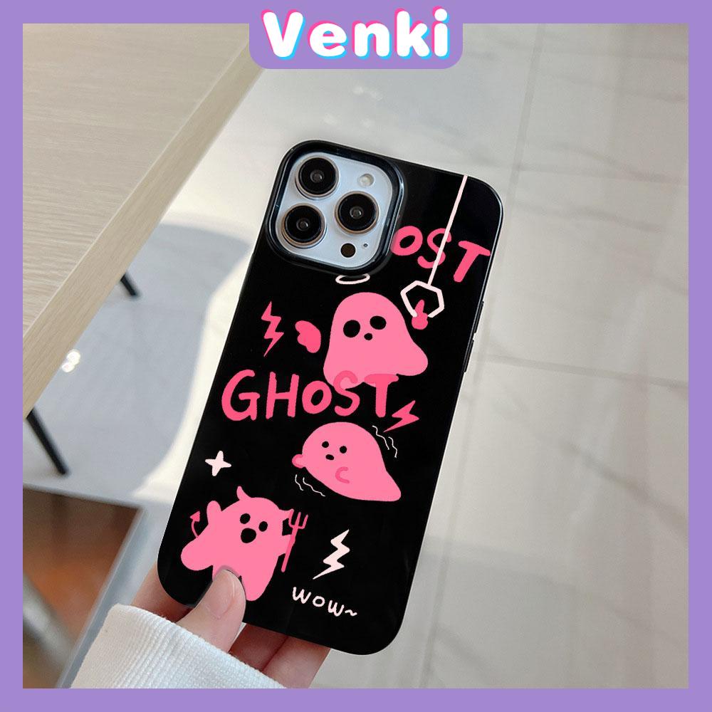 VENKI - For iPhone 11 iPhone Case Black Glossy TPU Soft Case Shockproof Protection Camera Angel Devil Compatible with iPhone 14 13 Pro max 12 Pro Max xr xs max 7Plus 8Plus