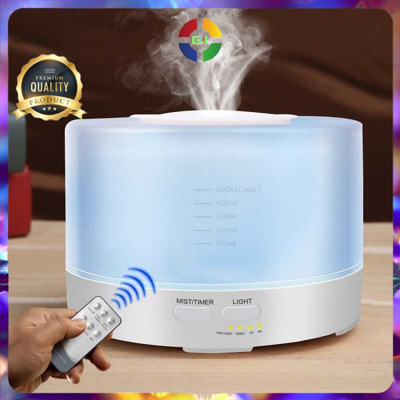 Humidifier 7 Color 500ml + Remote Control White