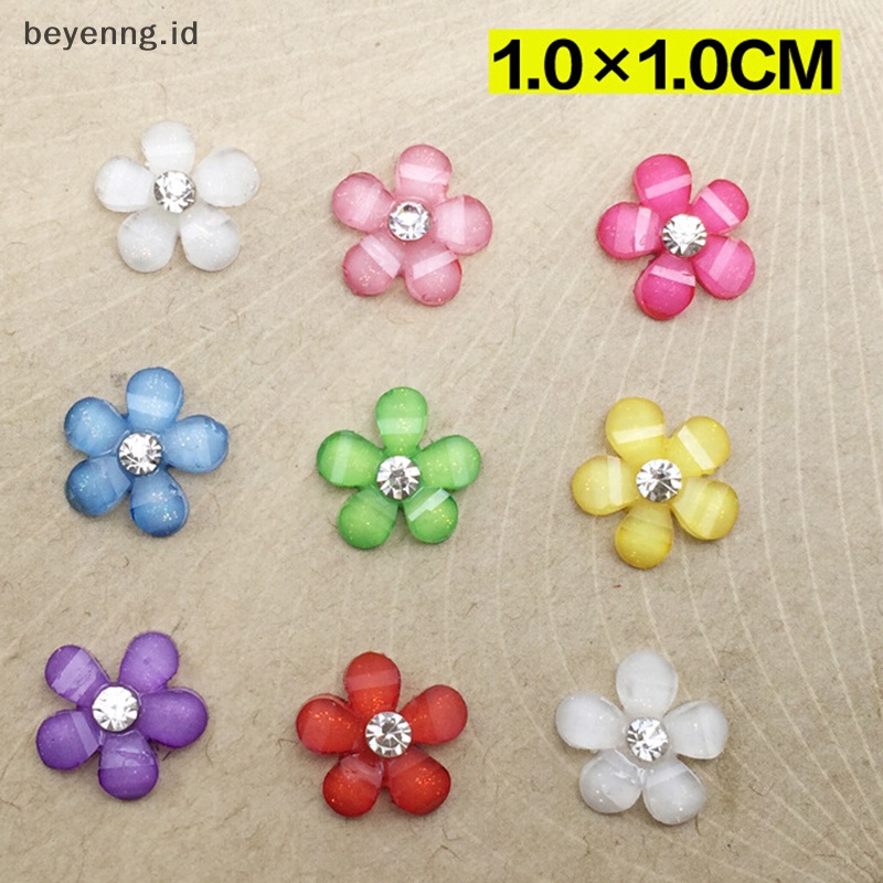 Beyen Baru DIY 20pcs 10mm resin Bunga flatback Scrapbooking Untuk Telepon/Pernikahan Kerajinan ID