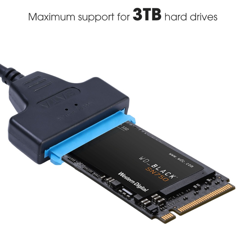 Support 2.5 Inches SSD HDD Hardisk High Speed 6Gbps Transmisi Data SATA Adapter Desktop Hard Drive Line Tipe-C Ke Kabel SATA USB SATA22Pin Adapter Untuk PC Lapto