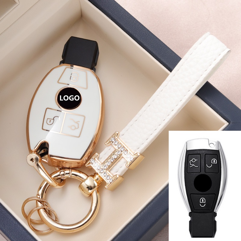 Benz Case Kunci Mobil Untuk Mercedes Benz CLA GLA GLK AMG GLC C C200 B200 S C E Class W213 Key Case Cover Aksesoris Styling Mobil