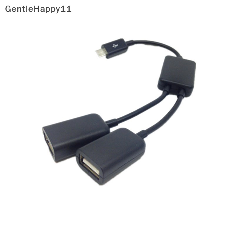 Gentlehappy Kabel Adaptor Host Hub OTG Dual Micro USB Untuk Tablet PC Dan Smart Phone id