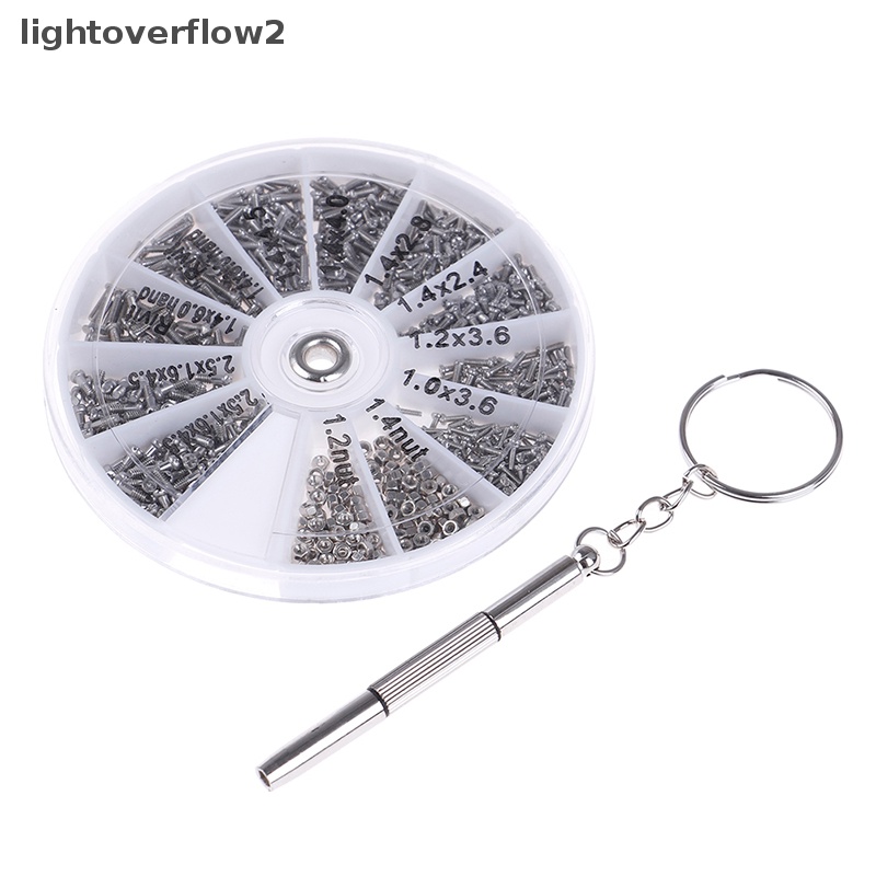[lightoverflow2] 600pcs Mur Sekrup Kecil+Obeng Jam Tangan Kacamata Set Alat Perbaikan Baru  [ID] Baju Kaos Distro Pria Wanita Lengan Panjang [ID]
